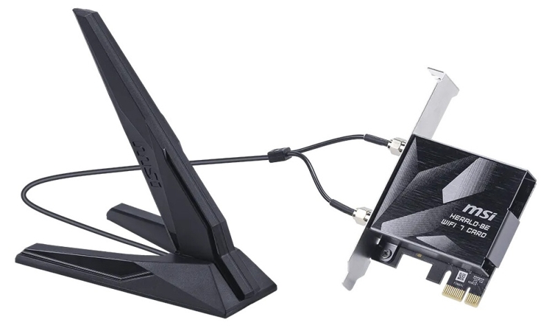 MSI выпустила беспроводной PCIe-адаптер Herald BE9400 с поддержкой Wi-Fi 7 и Bluetooth 5.4
