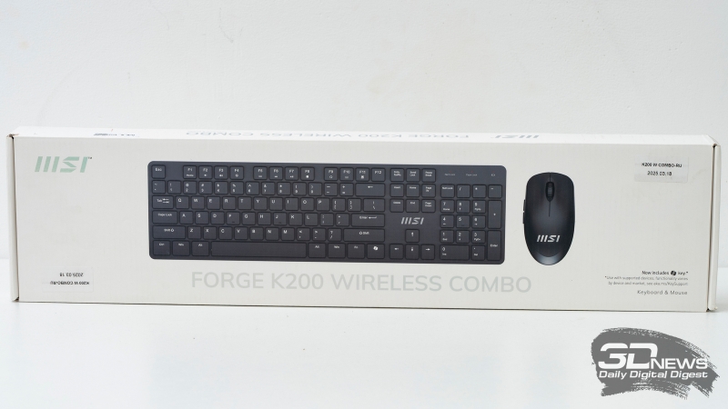 MSI&nbsp;FORGE K200 Wireless Combo&nbsp;&mdash; комплект клавиатуры и мыши с высокой автономностью