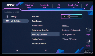 Обзор игрового OLED 4K-монитора MSI MAG 322UP QD-OLED E16: достаточный уровень