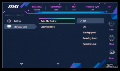 Обзор игрового OLED 4K-монитора MSI MAG 322UP QD-OLED E16: достаточный уровень