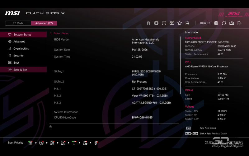 Обзор материнской платы MSI MPG X870I EDGE TI EVO WIFI WiFi: флагман в форм-факторе mini-ITX?