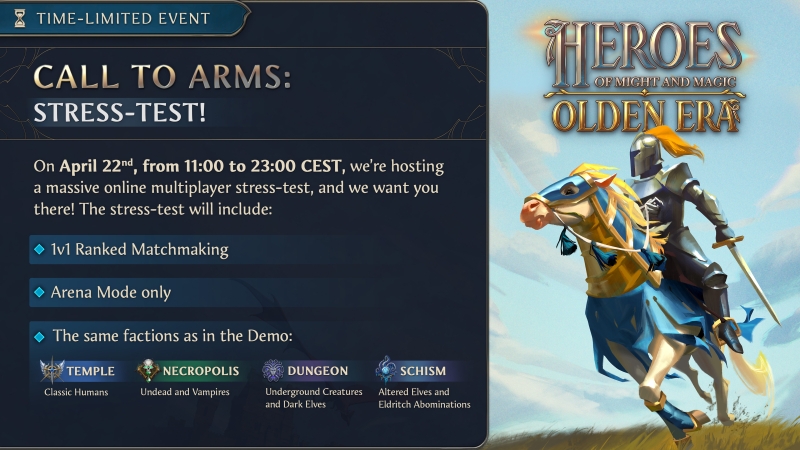 Разработчики Heroes of Might & Magic: Olden Era анонсировали масштабное мультиплеерное тестирование &mdash; вход свободный