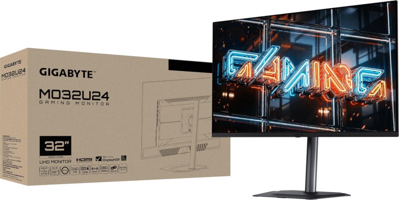 В продажу поступил 32-дюймовый монитор Gigabyte MO32U24 с 4K, QD-OLED и 240 Гц