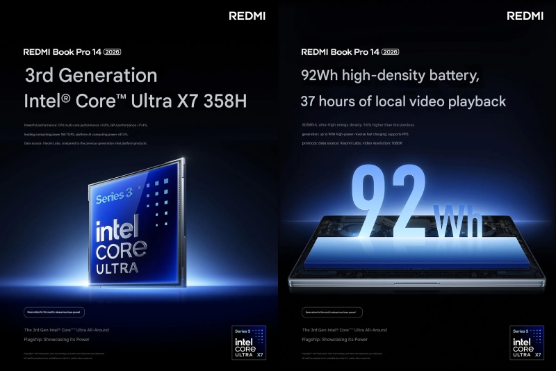 Xiaomi представила доступного конкурента MacBook Pro на процессоре Intel Panther Lake