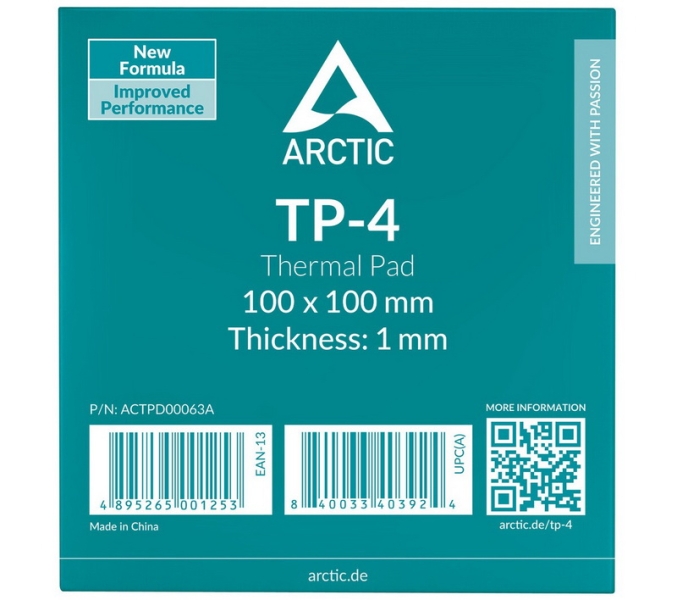 Arctic выпустила высокоэффективные термопрокладки TP-4