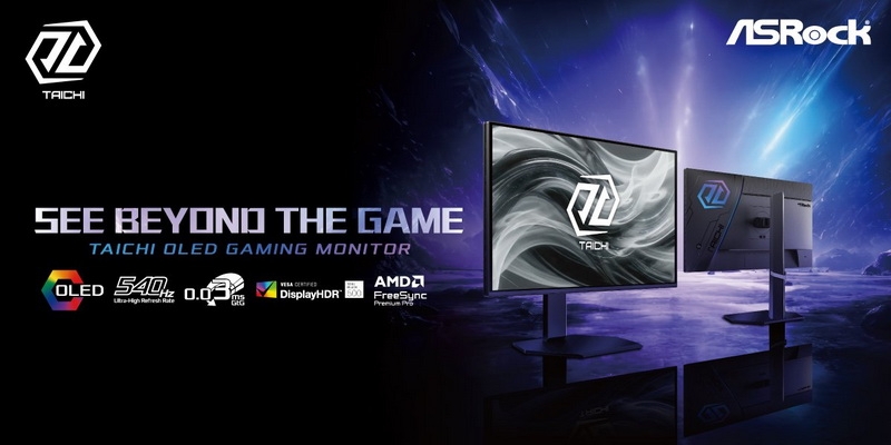 ASRock анонсировала игровые мониторы Taichi и Phantom Gaming на базе QD-OLED и Tandem OLED