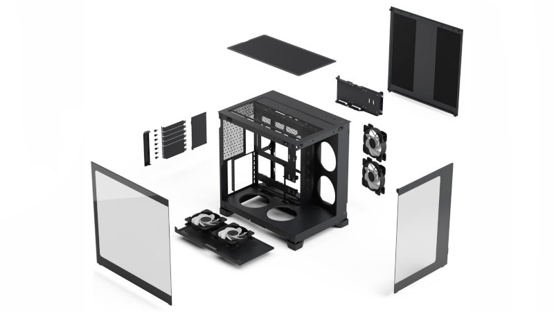 Fractal Design выпустила панорамный корпус Pop 2 Vision с двухкамерной компоновкой и реверсивными вентиляторами