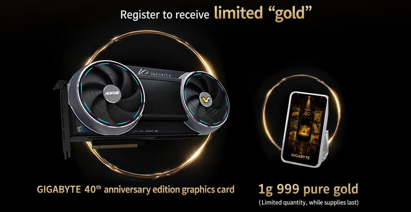 Gigabyte подарит 1 грамм чистого золота покупателям RTX 5090 за $5250 &mdash; но не всем