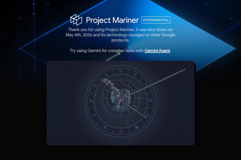 Google закрыла разработку ИИ-агента для сложных задач в интернете Project Mariner