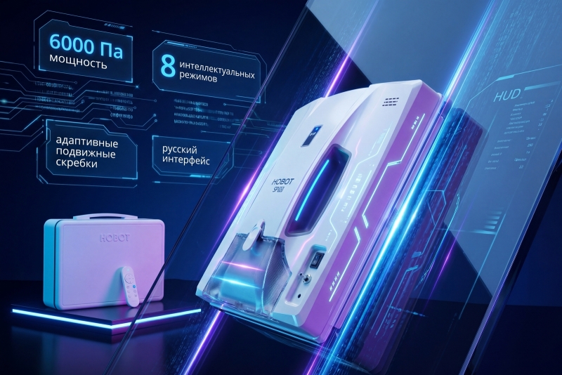 Hobot выпустила робота-мойщика окон&nbsp;Hobot SP10&nbsp;с подвижными скребками для кристально чистого результата