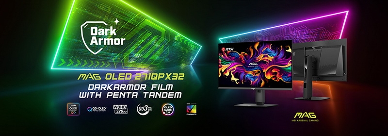 MSI представила игровой монитор MAG OLED 271QPX32&nbsp;&mdash;&nbsp;QD-OLED Penta Tandem, 1440p и 320 Гц