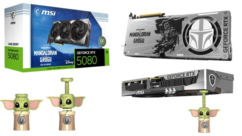 MSI выпустит очень&nbsp;лимитированную GeForce RTX 5080 в стиле &laquo;Мандалорца и Грогу&raquo;