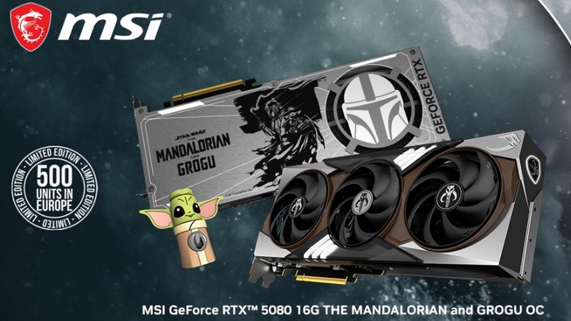 MSI выпустит очень&nbsp;лимитированную GeForce RTX 5080 в стиле &laquo;Мандалорца и Грогу&raquo;