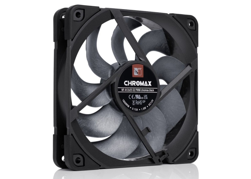 Noctua выпустила чёрный 120-мм вентилятор NF-A12x25 G2 PWM chromax.black за $35