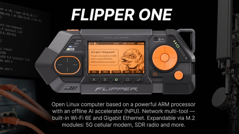 Представлен мощный хакерский мультитул Flipper One &mdash; это уже полноценный компьютер на Linux