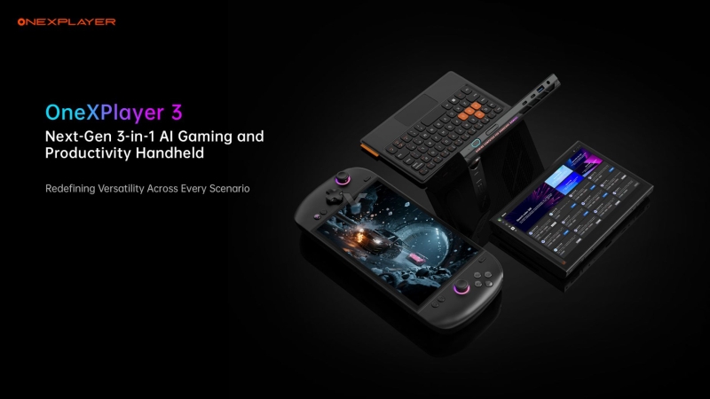 Представлены портативные консоли OneXPlayer 3 на базе Intel Arc G3 Extreme и OneXPlayer X2 Mini Pro с AMD Ryzen AI Max+ 395