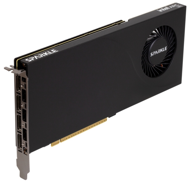 Sparkle выпустила тонкую видеокарту Arc Pro B50 Blower с «турбиной» для рабочих станций