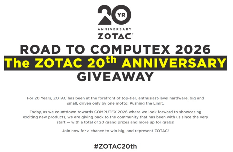 Zotac выпустит к 20-летию спецверсии видеокарт GeForce RTX 50-й серии, но продавать их не будет