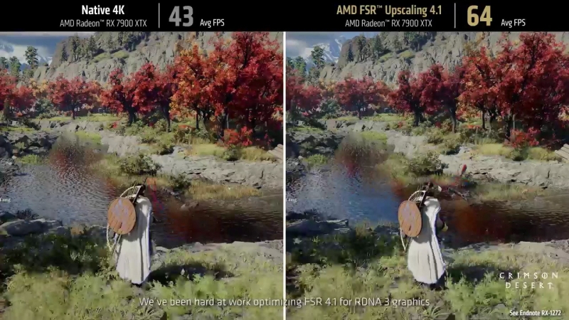 AMD добавила официальную поддержку апскейлера FSR 4.1 видеокартам Radeon RX 7000