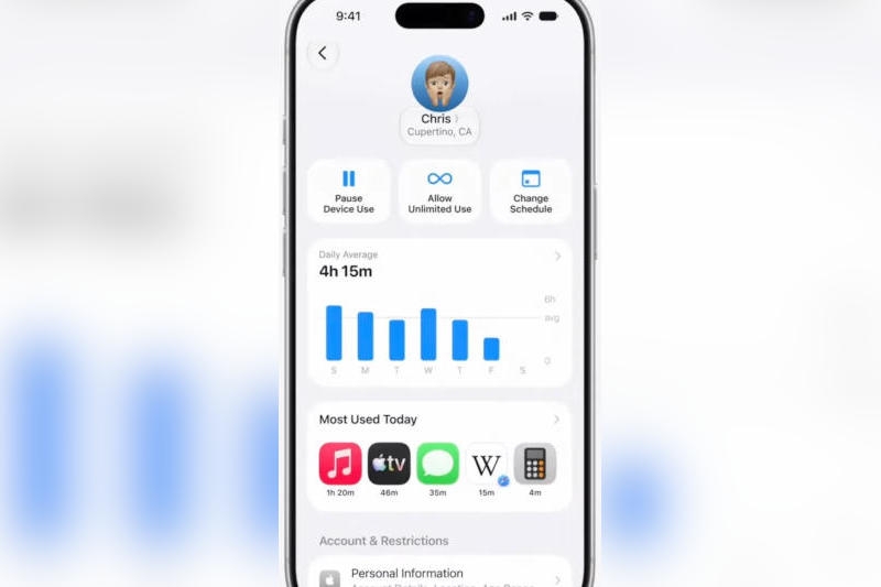 Apple представила расширенные средства родительского контроля на iPhone