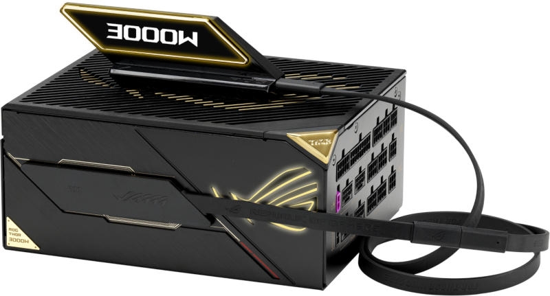 Asus представила блок питания ROG Thor 3000W Titanium III Edition 20 за €999 — его хватит на четыре GeForce RTX 5090