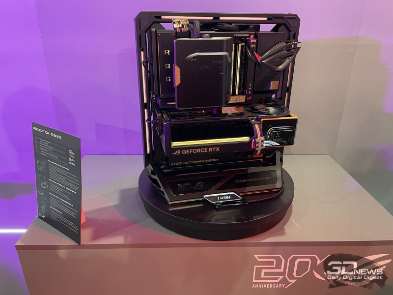 Asus представила открытый корпус ROG GR20 Edition 20 с вентилятором с перекрестным потоком