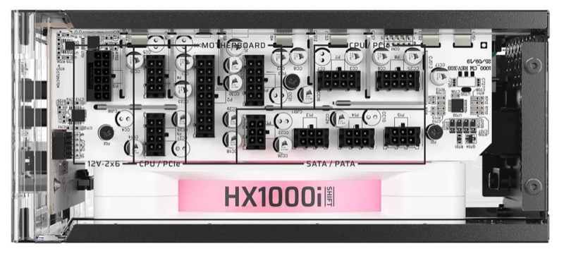 Corsair показала прозрачный блок питания HX1000i Shift Crystal