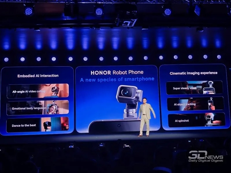 Honor раскрыла новые подробности о Robot Phone с камерой на подвесе и успокоила насчёт его надёжности