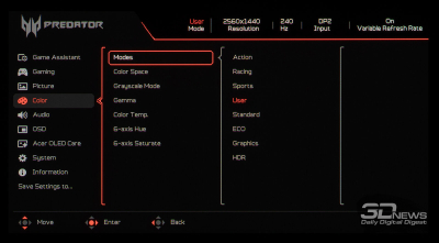 Обзор игрового QD-OLED WQHD-монитора Acer Predator X27U W1: смена вектора