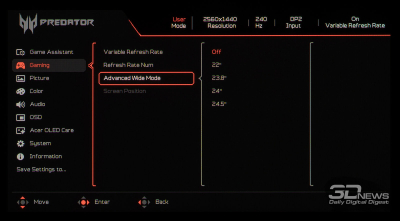 Обзор игрового QD-OLED WQHD-монитора Acer Predator X27U W1: смена вектора