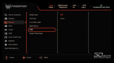 Обзор игрового QD-OLED WQHD-монитора Acer Predator X27U W1: смена вектора