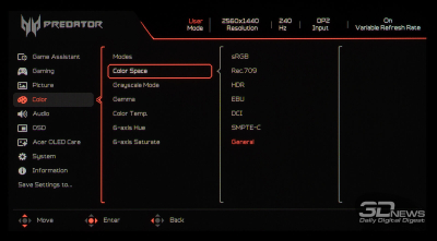 Обзор игрового QD-OLED WQHD-монитора Acer Predator X27U W1: смена вектора