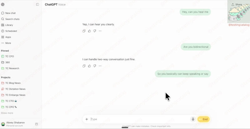 OpenAI встроит в ChatGPT голосовую модель Bidi 1 &mdash; она может говорить и слушать одновременно