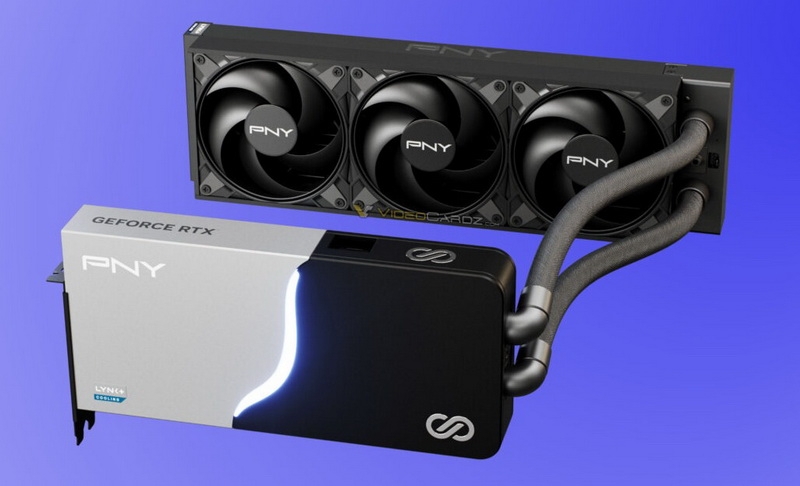 PNY выпустит видеокарту GeForce RTX 5090 с модульной СЖО Lynx+