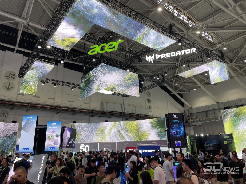 Репортаж со стенда Acer на Computex 2026: 50 лет инноваций, умные очки, игровые консоли и устройства нового поколения
