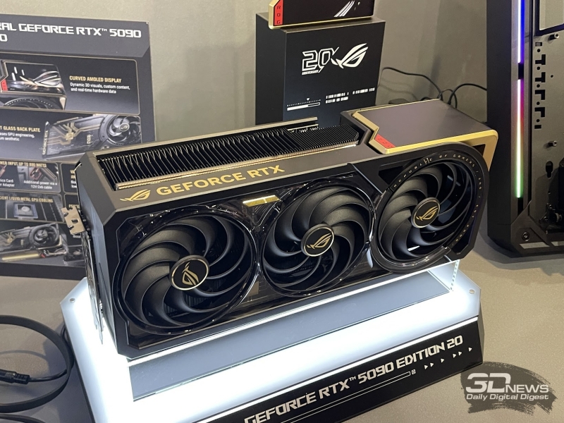 Репортаж со стенда ASUS на Computex 2026: юбилейные материнские платы, огромная видеокарта, быстрые мониторы и другие новинки