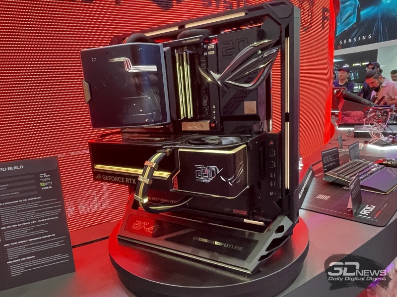 Репортаж со стенда ASUS на Computex 2026: юбилейные материнские платы, огромная видеокарта, быстрые мониторы и другие новинки