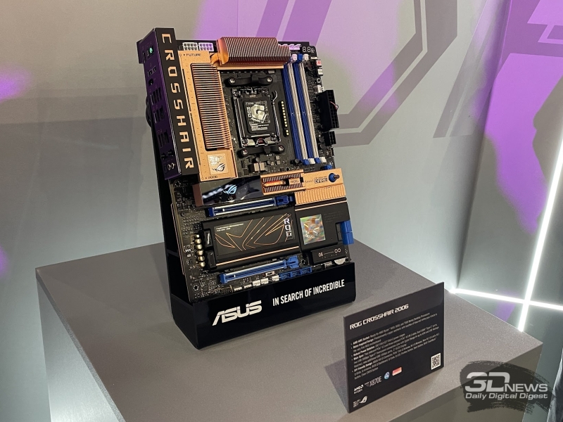 Репортаж со стенда ASUS на Computex 2026: юбилейные материнские платы, огромная видеокарта, быстрые мониторы и другие новинки