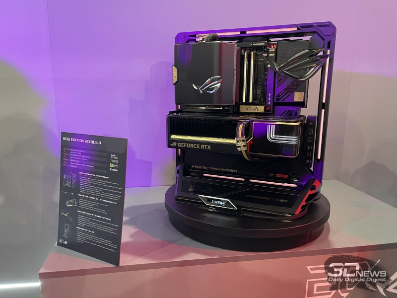 Репортаж со стенда ASUS на Computex 2026: юбилейные материнские платы, огромная видеокарта, быстрые мониторы и другие новинки