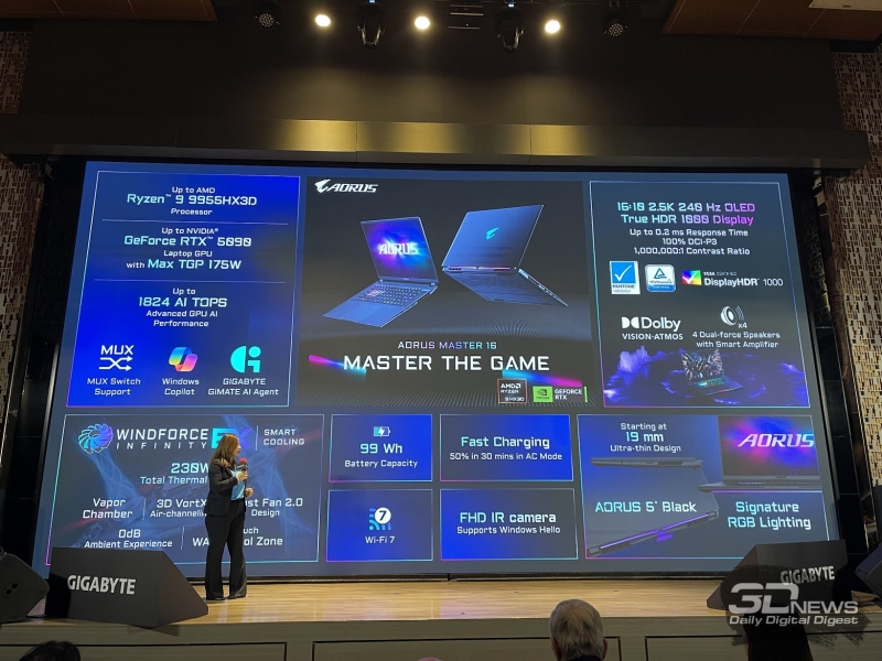 Репортаж со стенда GIGABYTE на Computex 2026: игровые ноутбуки и OLED-мониторы нового поколения