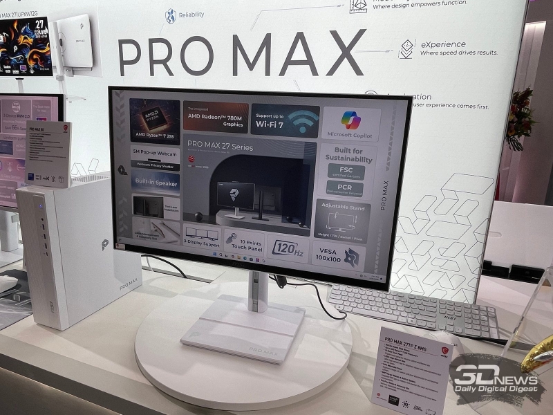 Репортаж со стенда MSI на Computex 2026: OLED-мониторы для профессионалов, экосистема PRO MAX и&nbsp;локальный ИИ