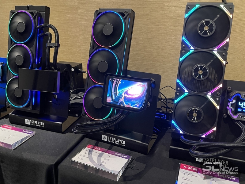 Репортаж со стенда&nbsp;1stPlayer на Computex 2026: панорамные корпуса,&nbsp;СЖО и кулеры с экранами и компактные, но мощные блоки питания