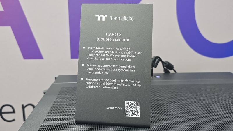 Thermaltake показала CAPO X &mdash; огромный корпус за $190 для сборки сразу двух игровых ПК