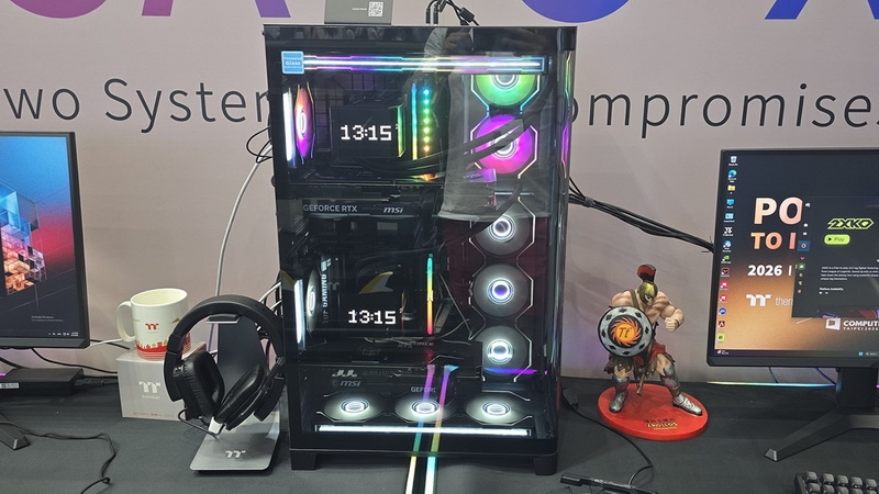 Thermaltake показала CAPO X &mdash; огромный корпус за $190 для сборки сразу двух игровых ПК