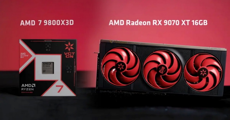 AMD представила спецверсии Ryzen 7 9800X3D и Radeon RX 9070 XT по мотивам Valorant &mdash; купить их не получится