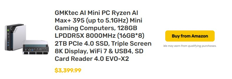 AMD запустила продажи мини-суперкомпьютера AMD Ryzen AI Halo за $4000 для работы с ИИ