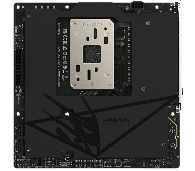 Gigabyte представила компактную плату B850M Aorus Stealth с разъёмами на изнанке