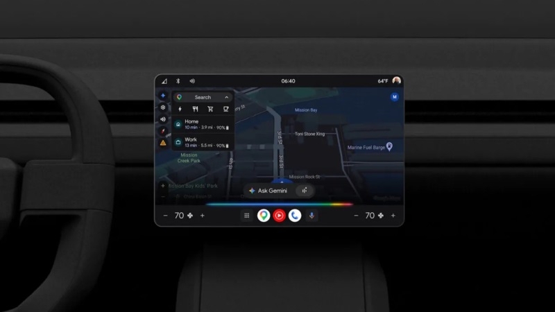 Google показала автомобильный Gemini, который видит мир через камеру машины
