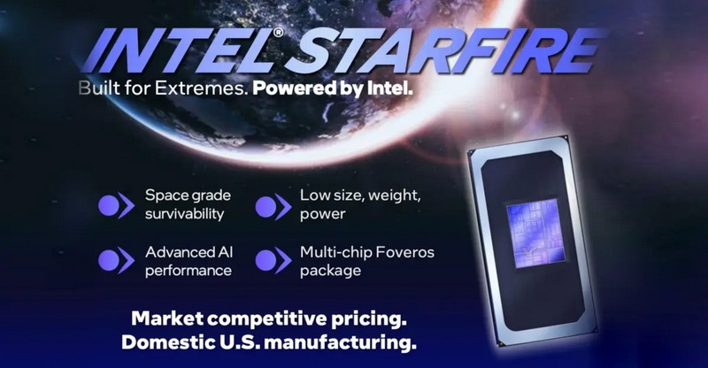Intel представила космический процессор Starfire &mdash; он способен работать при температурах от &minus;55 до +125 &deg;C