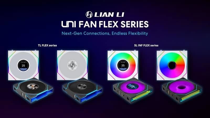 Lian Li представила корпусные вентиляторы UNI Fan Flex &mdash; среди них версии с ЖК-экранами и встроенной флеш-памятью